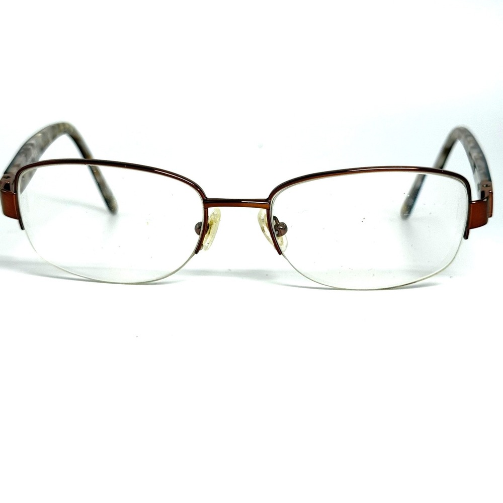 Liz Claiborne 359 0JDF Eyeglasses Copper Brown Tortoise Semi-Rimless Frames 135